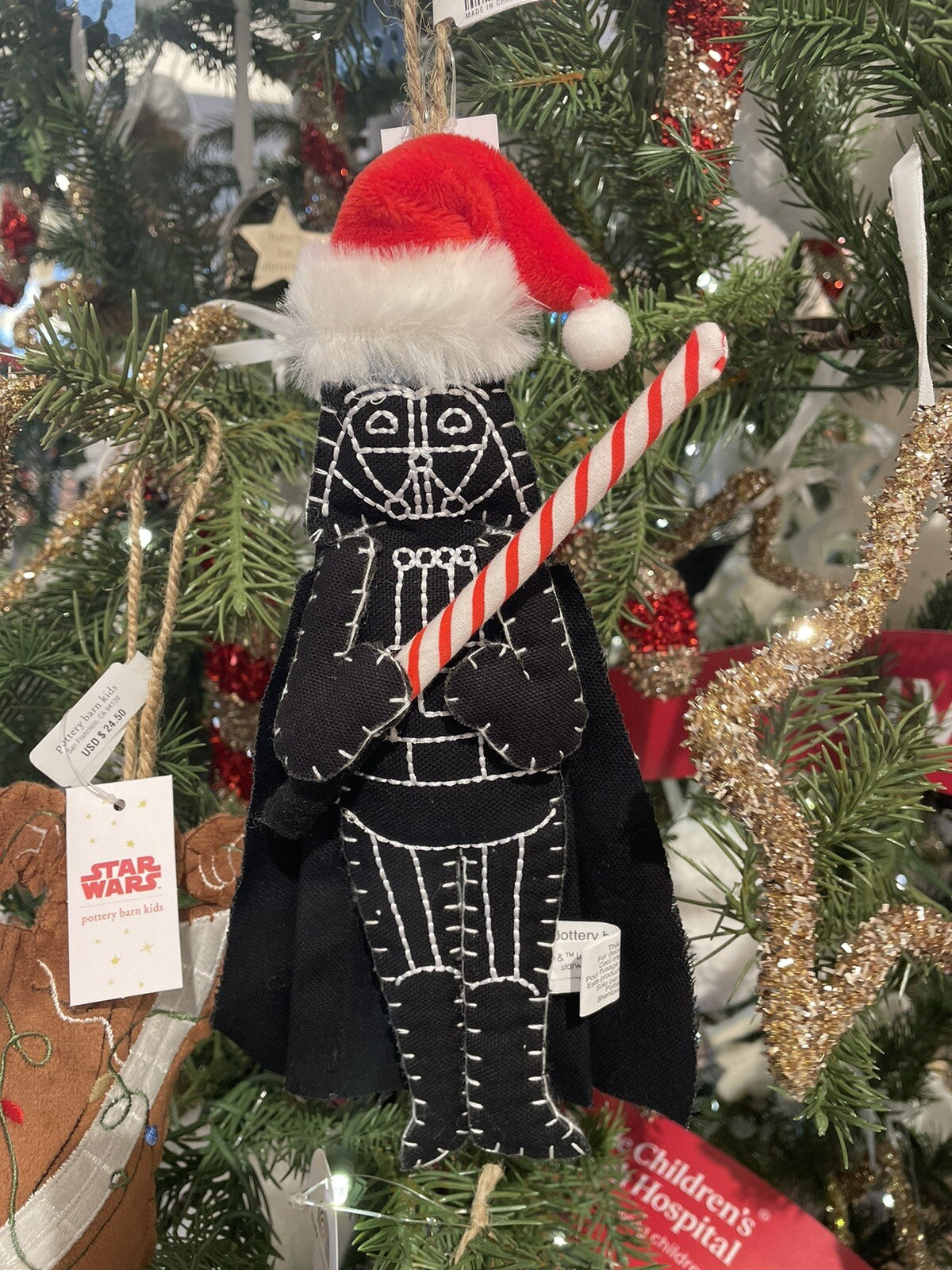 Disney pottery barn holiday Star wars Darth Vader ornament Christmas gift kids [