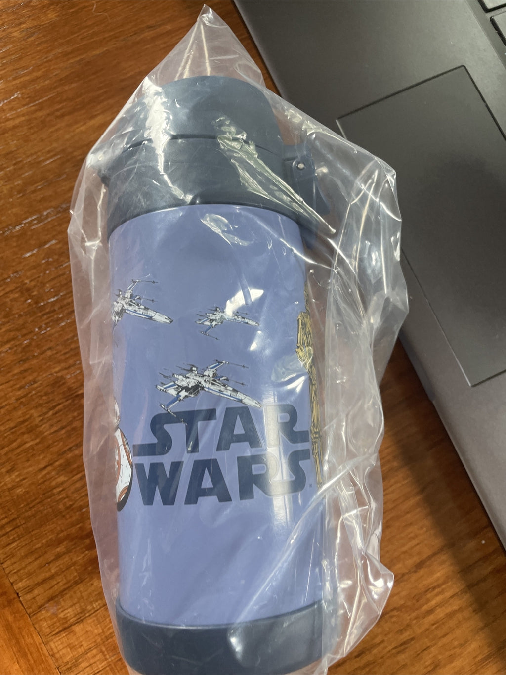 school Pottery barn Disney STAR WARS WATER BOTTLE Droid Jedi space mandalorian .