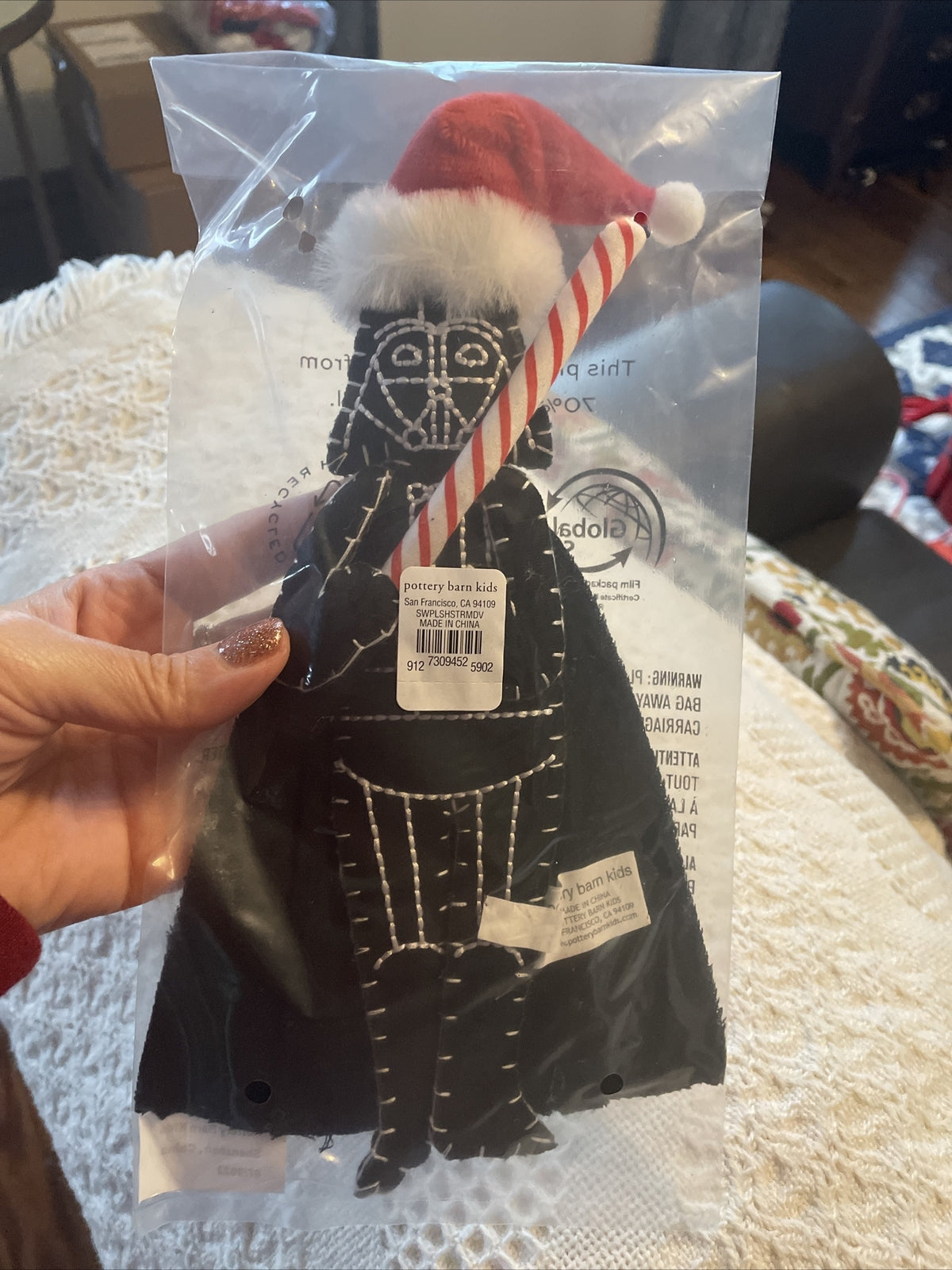 Disney pottery barn holiday Star wars Darth Vader ornament Christmas gift kids [
