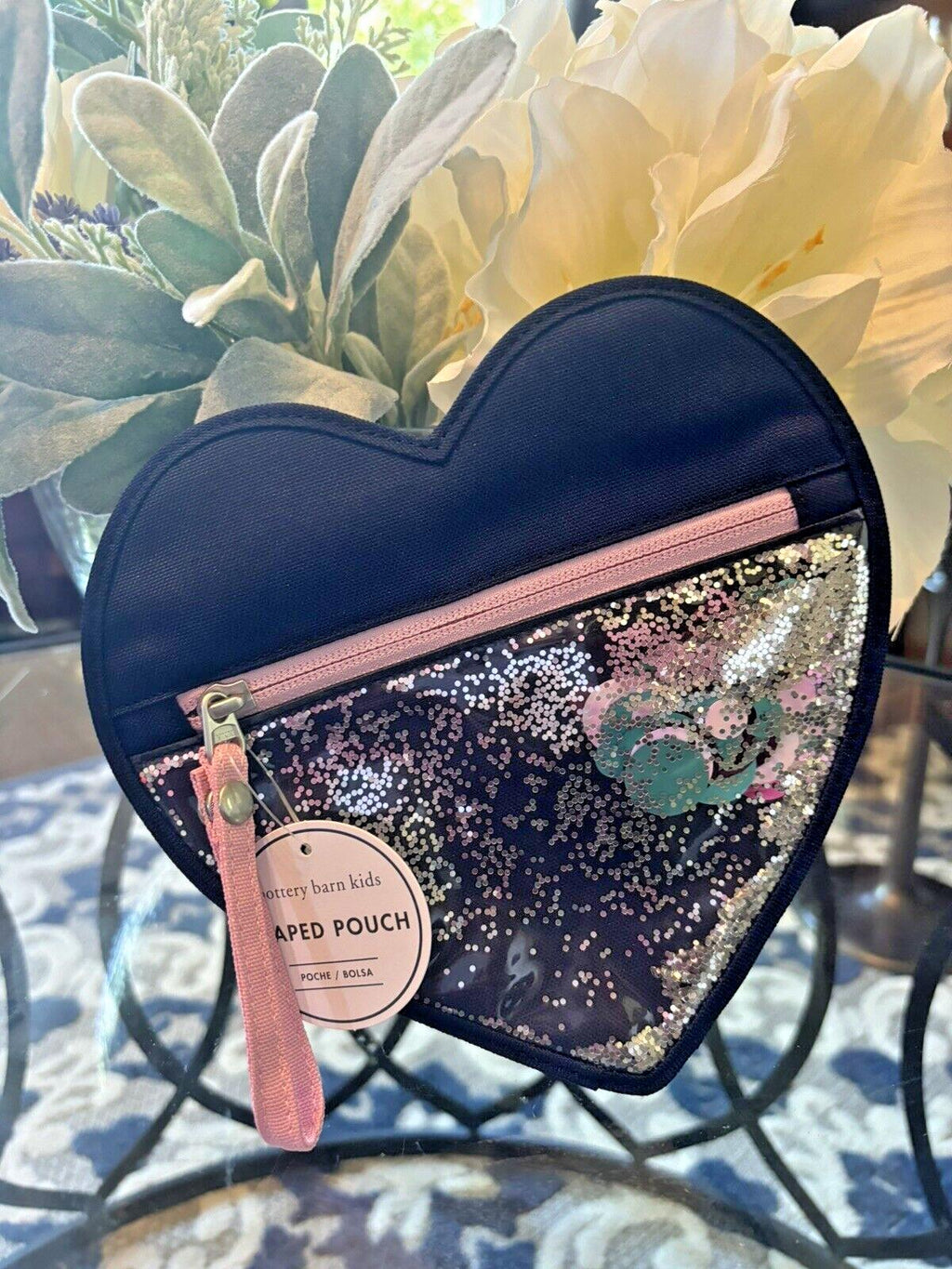 Pottery Barn School disney princess bag PENCIL case glitter girl travel pre k