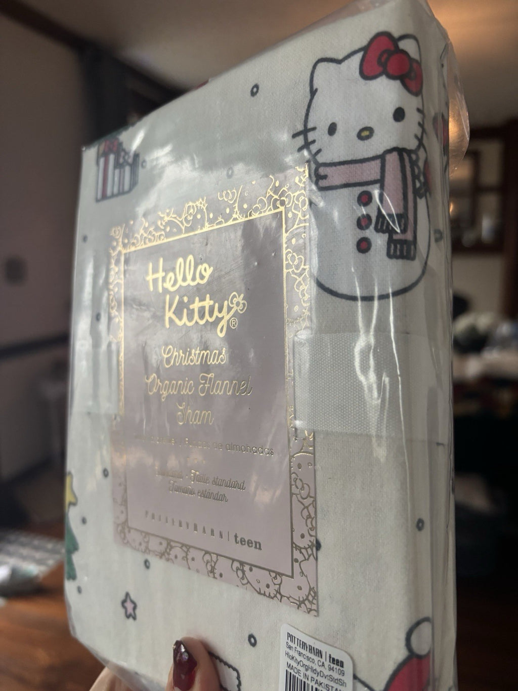 Pottery Barn Disney pillow sham HELLO KITTY Holiday gift party birthday Girl bow