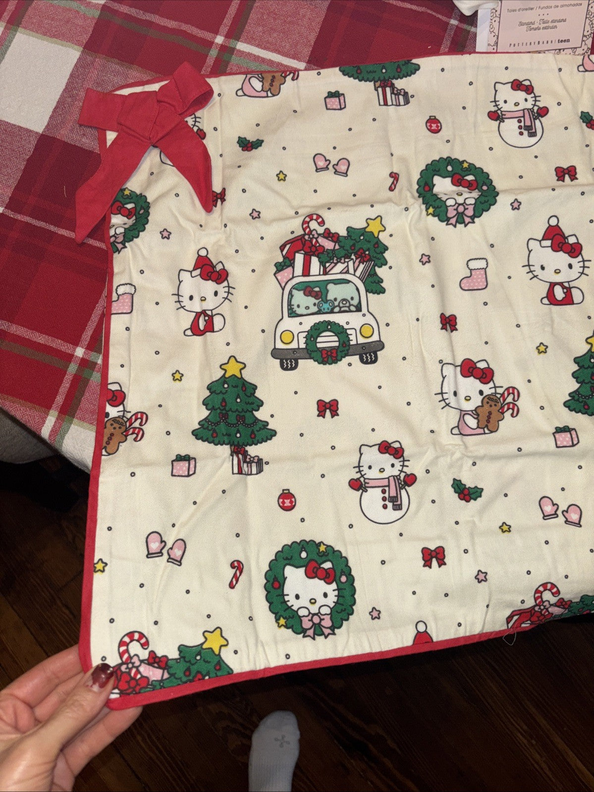 Pottery Barn Disney pillow sham HELLO KITTY Holiday gift party birthday Girl bow
