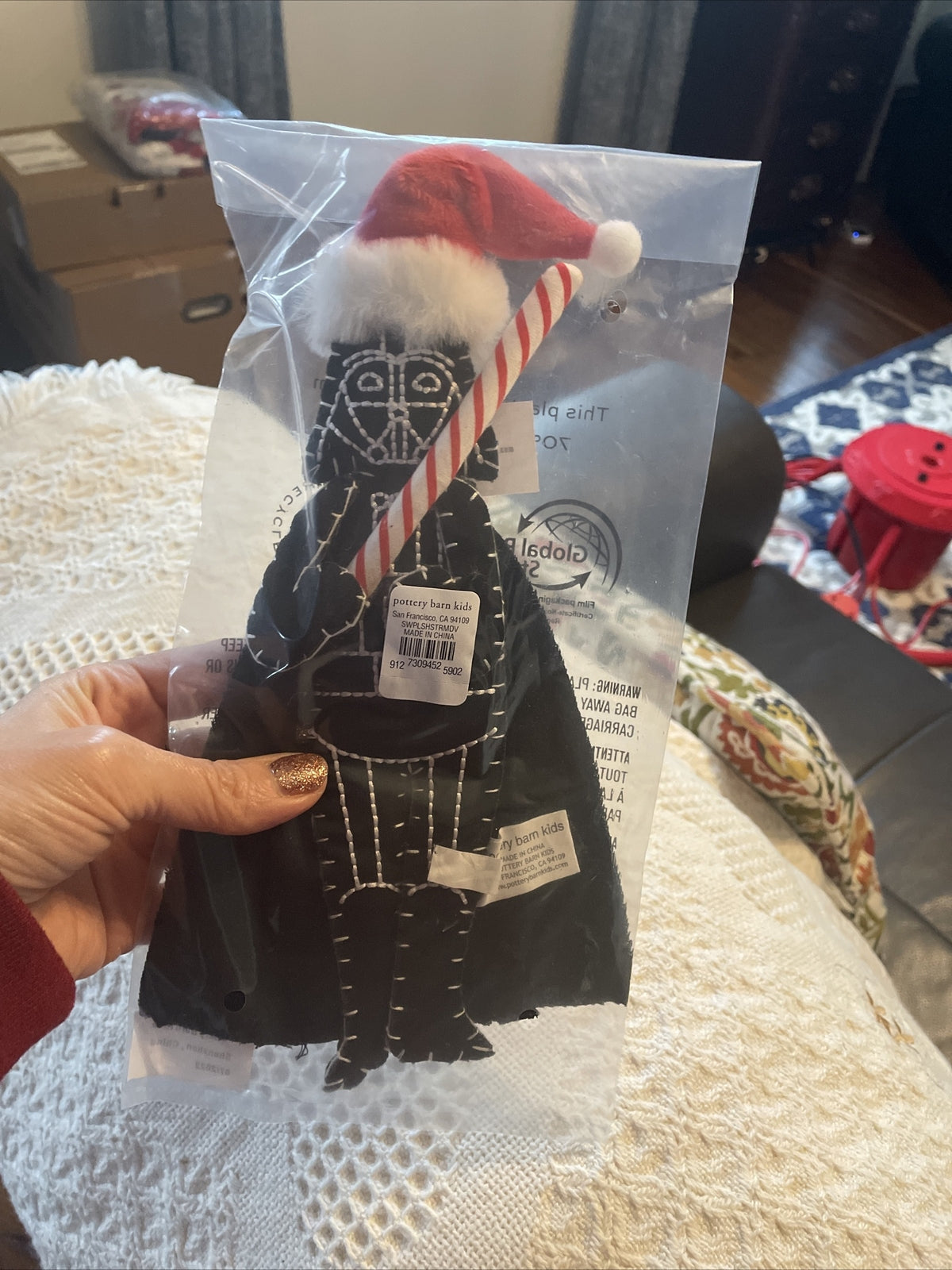 Disney pottery barn holiday Star wars Darth Vader ornament Christmas gift kids [