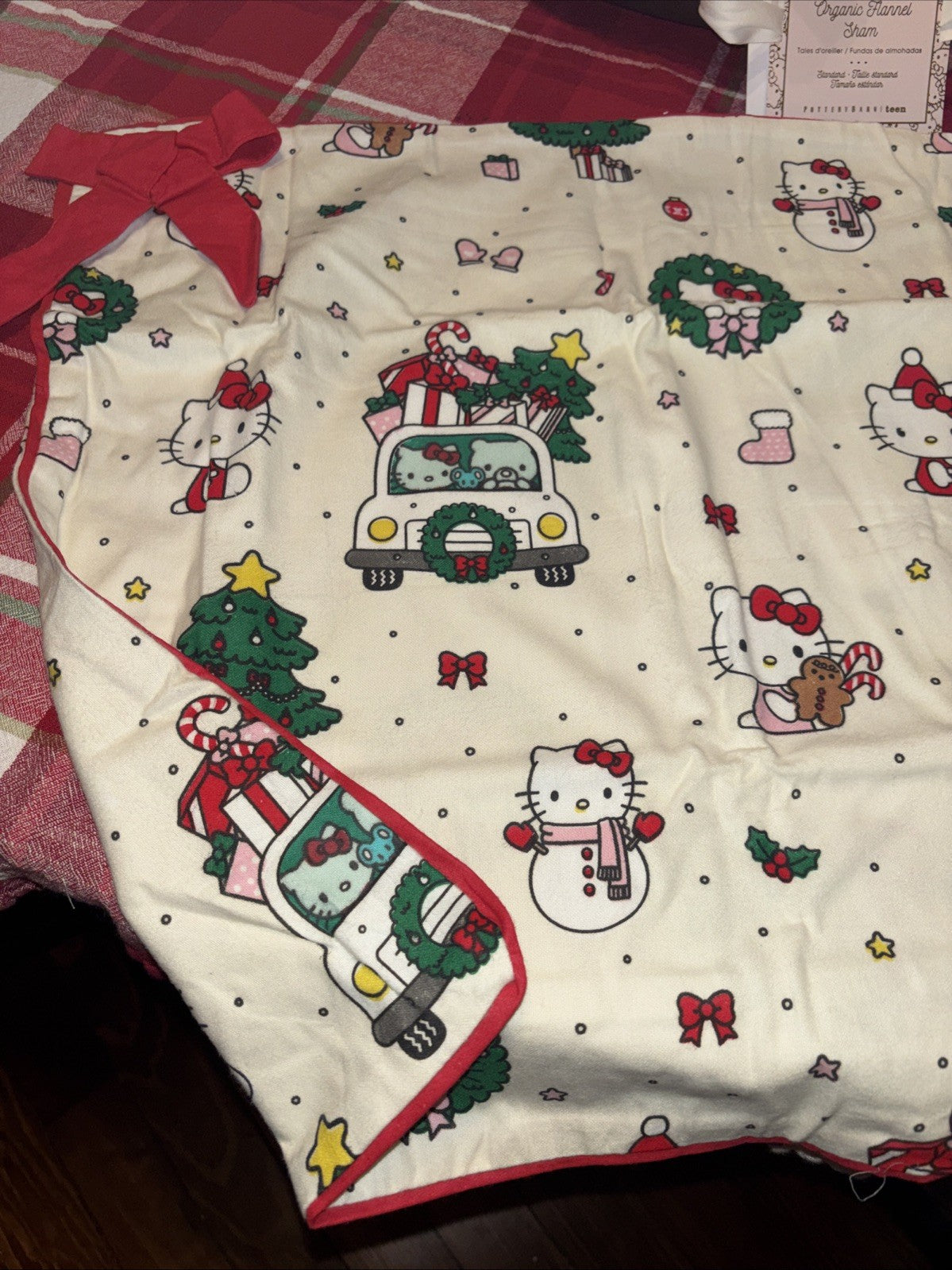 Pottery Barn Disney pillow sham HELLO KITTY Holiday gift party birthday Girl bow