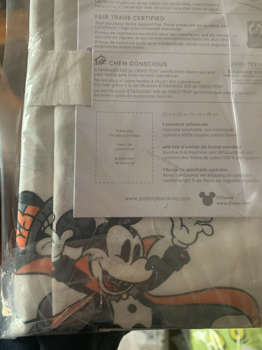 Pottery Barn Disney Mickey Mouse Peanuts Halloween holiday Pillowcase gift ?? "