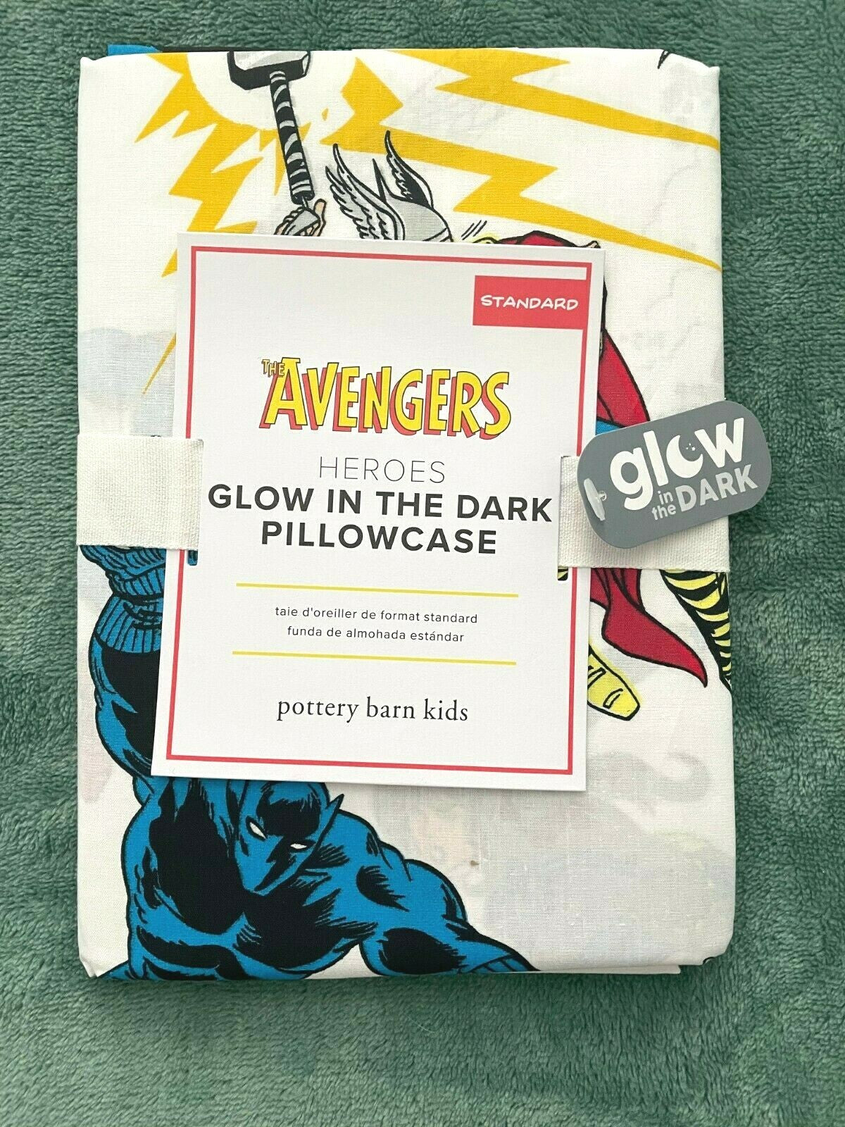 Pottery barn Disney Holiday AVENGERs SPIDERMAN star school boy Pillowcase gift y