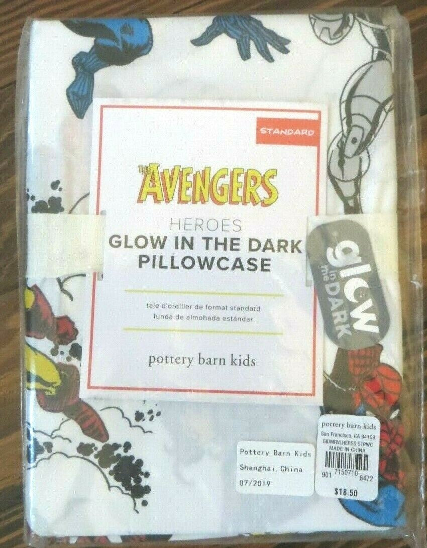 Pottery barn Disney Holiday AVENGERs SPIDERMAN star school boy Pillowcase gift y