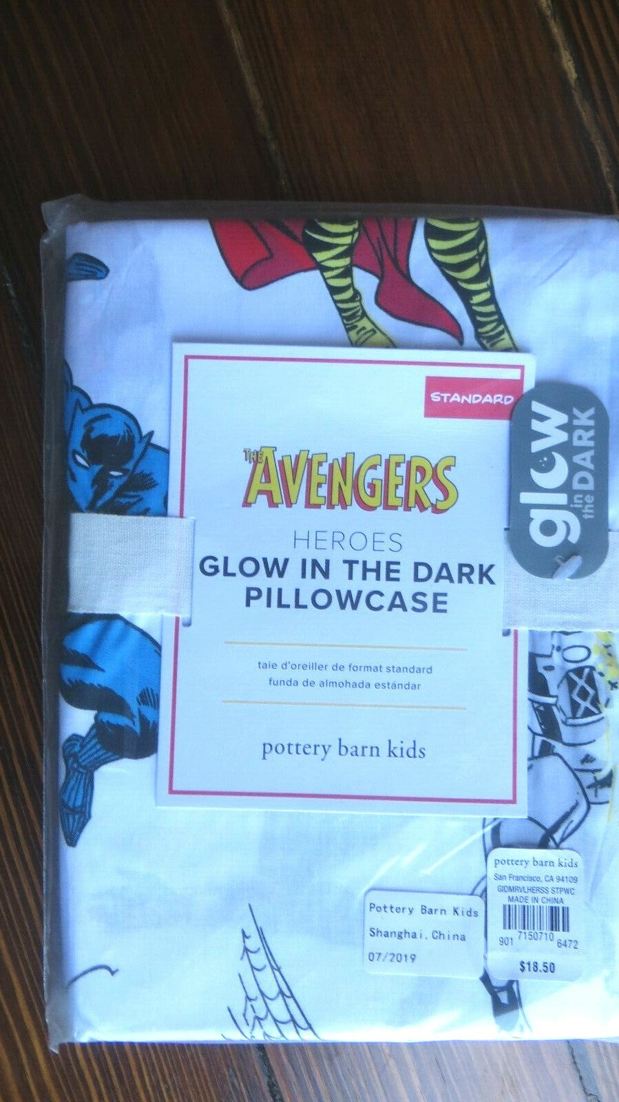 Pottery barn Disney Holiday AVENGERs SPIDERMAN star school boy Pillowcase gift y