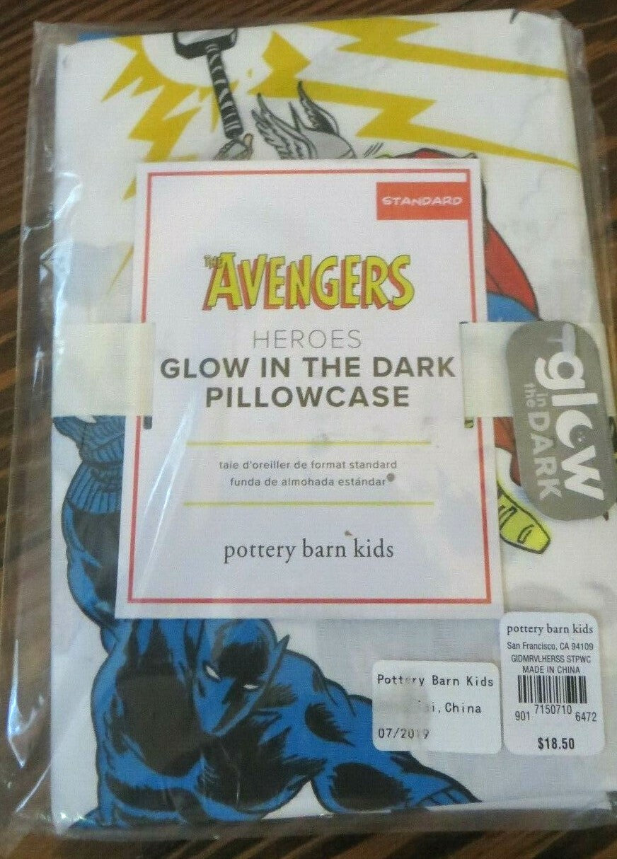 Pottery barn Disney Holiday AVENGERs SPIDERMAN star school boy Pillowcase gift y