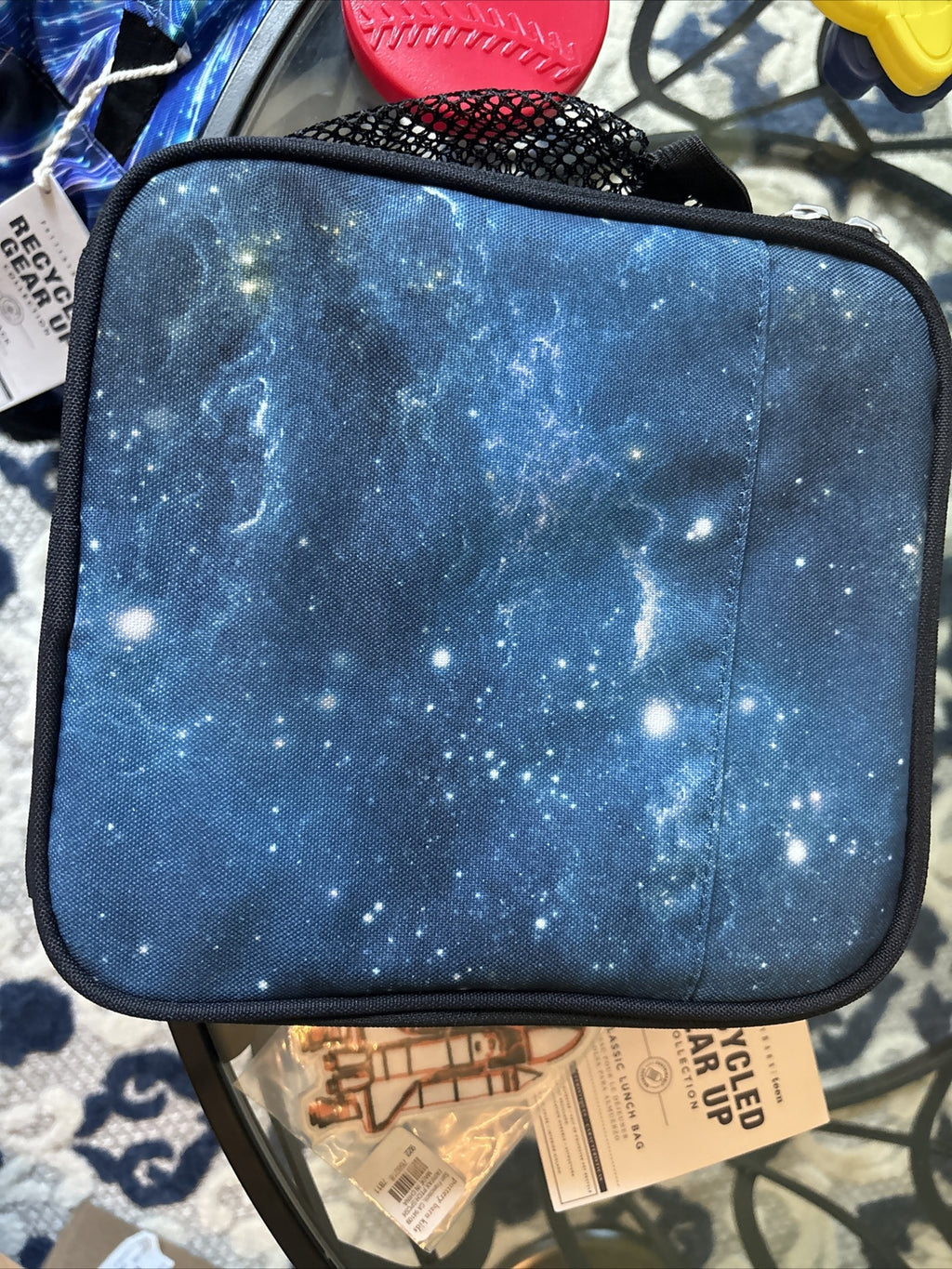 Pottery barn School Disney Galaxy Supernova space star boy Lunch box+Patch set /