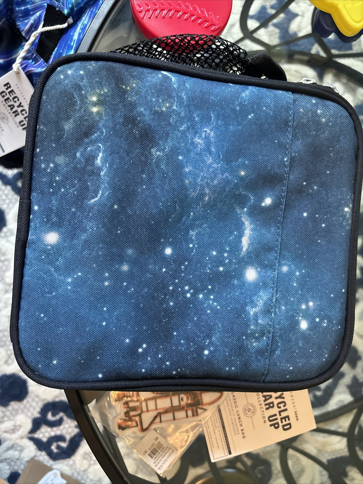 Pottery barn School Disney Galaxy Supernova space star boy Lunch box+Patch set /