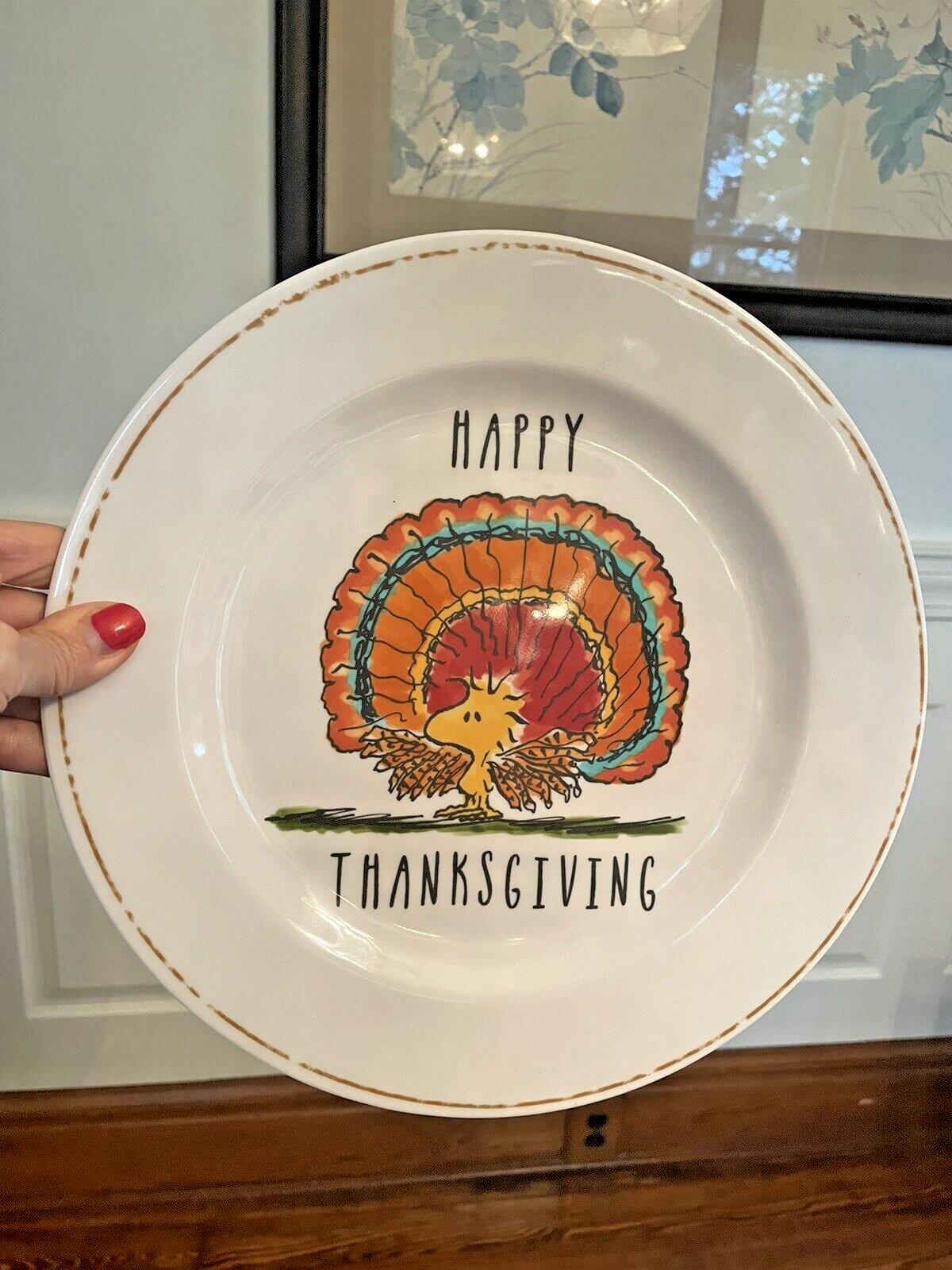 Disney Snoopy Pottery Barn Holiday DINNER SET Peanuts Plate Thanksgiving party