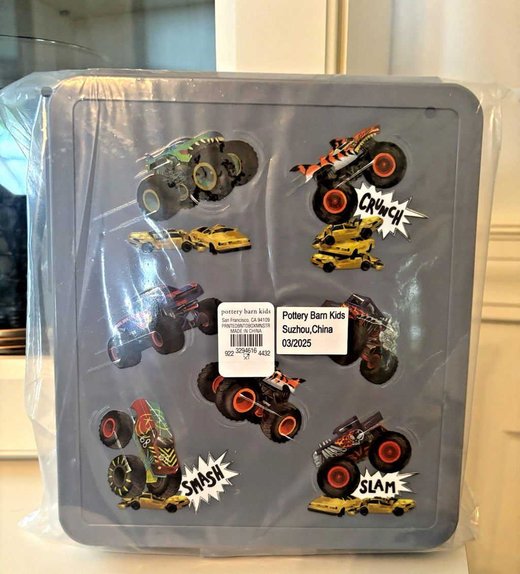 Pottery barn school LUNCH BOX Monster Wheels car BENTO Disney Snoopy travel Boy