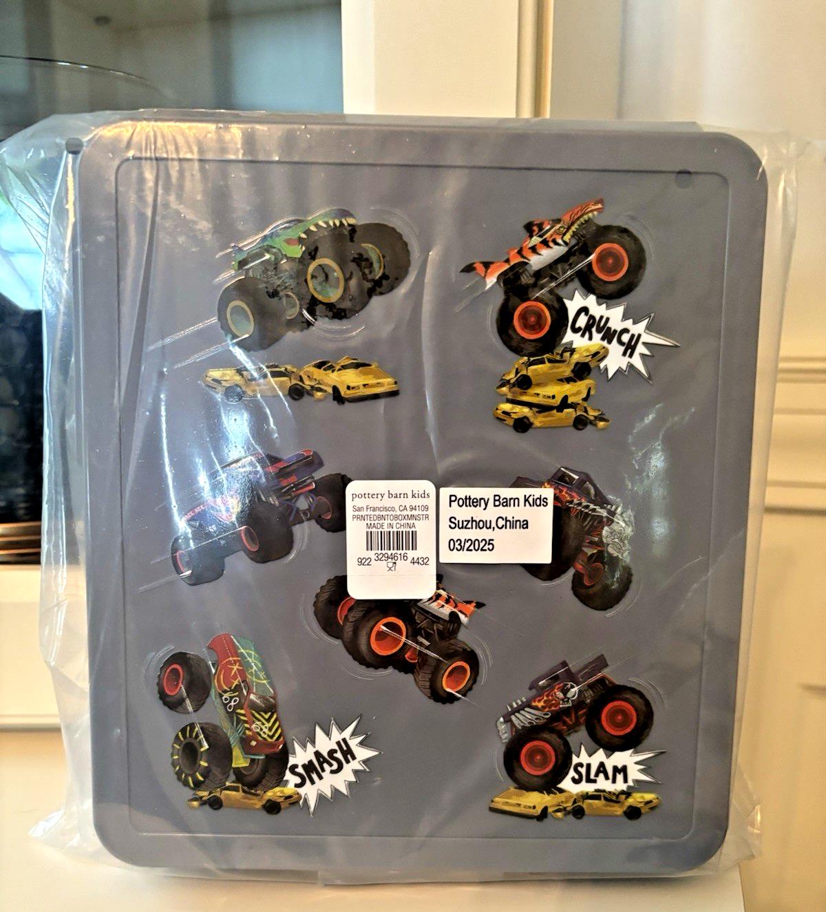Pottery barn school LUNCH BOX Monster Wheels car BENTO Disney Snoopy travel Boy