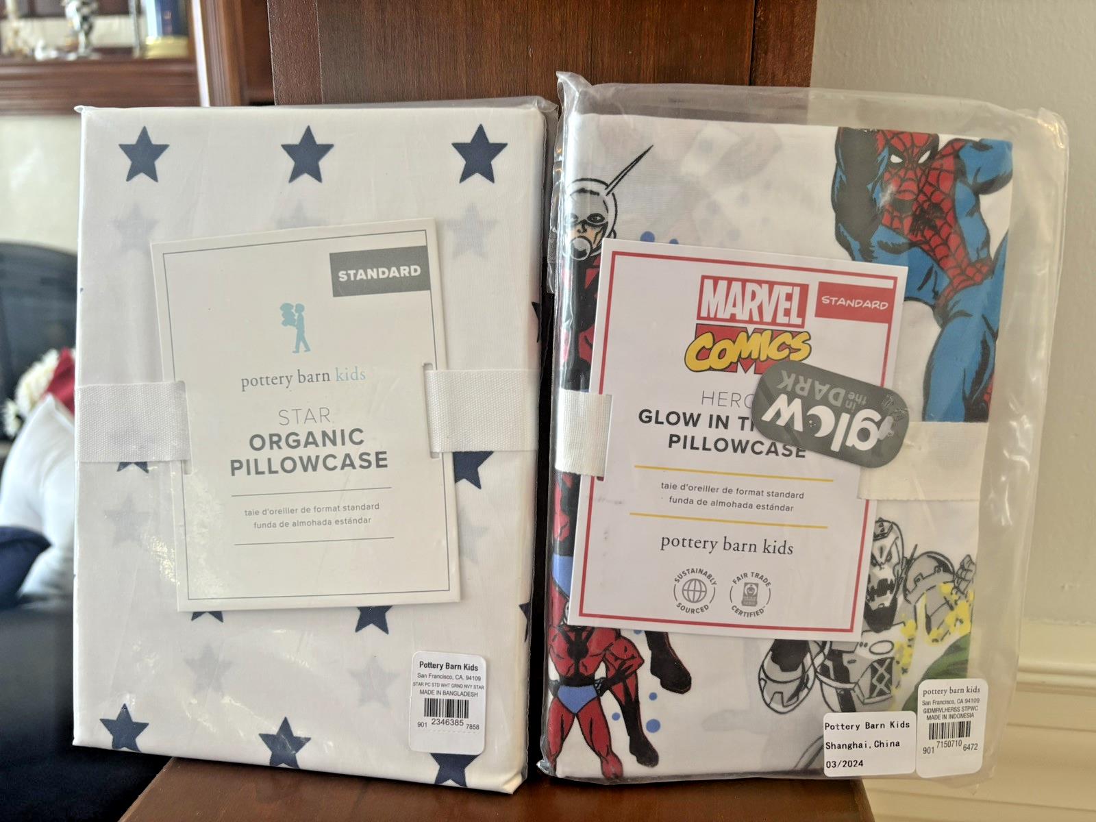 pottery barn Marvel Hero Avengers Disney Comic Star school Pillowcase SET 2 ??