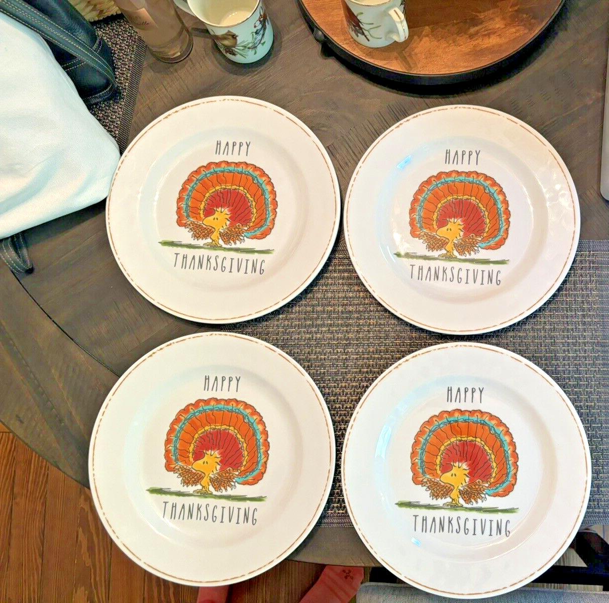 Disney Snoopy Pottery Barn Holiday DINNER SET Peanuts Plate Thanksgiving party