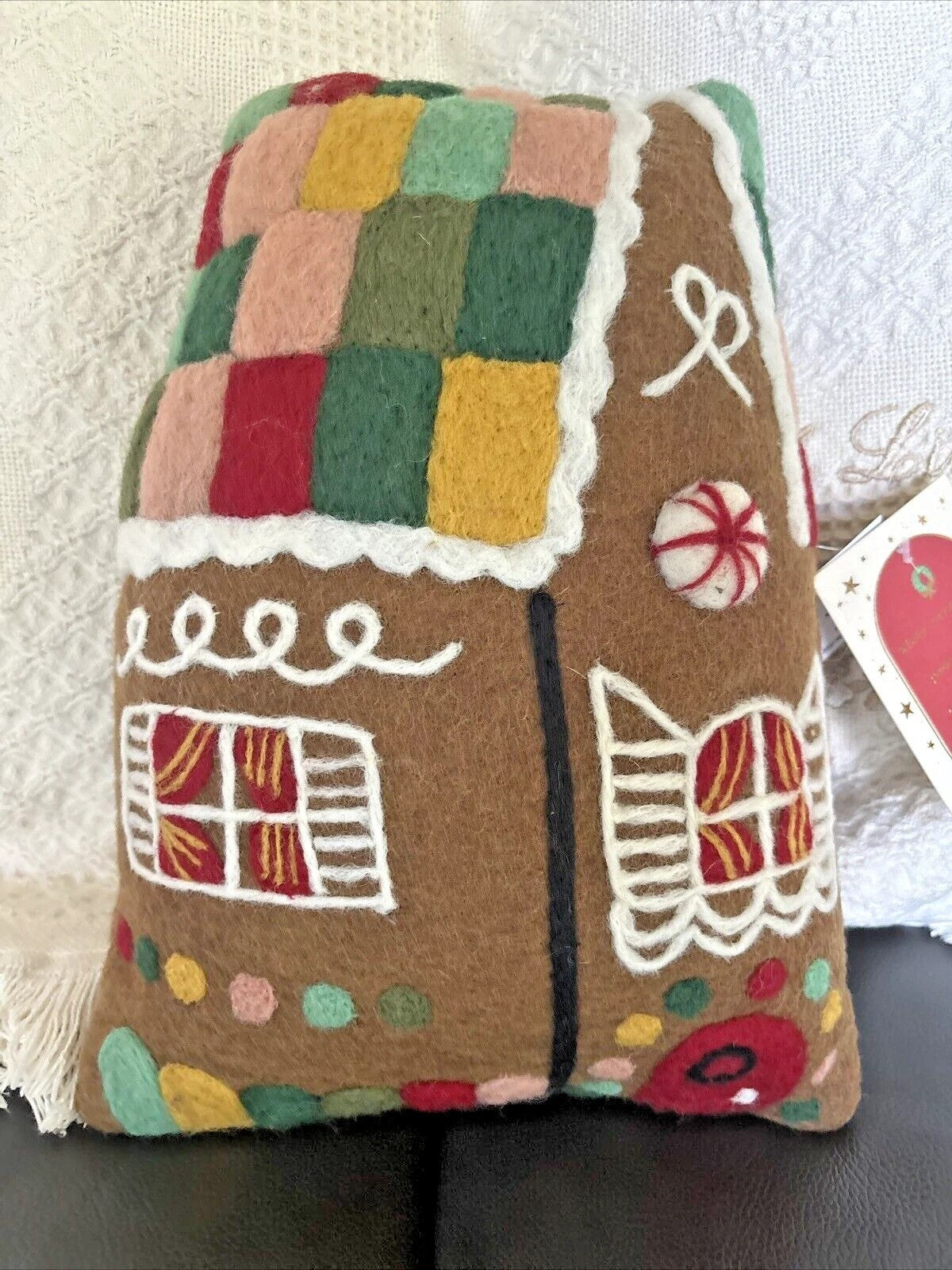 Pottery Barn Christmas holiday Gingerbread Pillow birthday gift Rifle Co SET 2