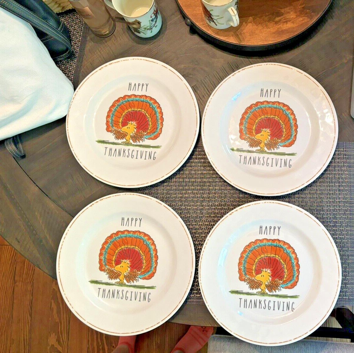 Disney Snoopy Pottery Barn Holiday DINNER SET Peanuts Plate Thanksgiving party