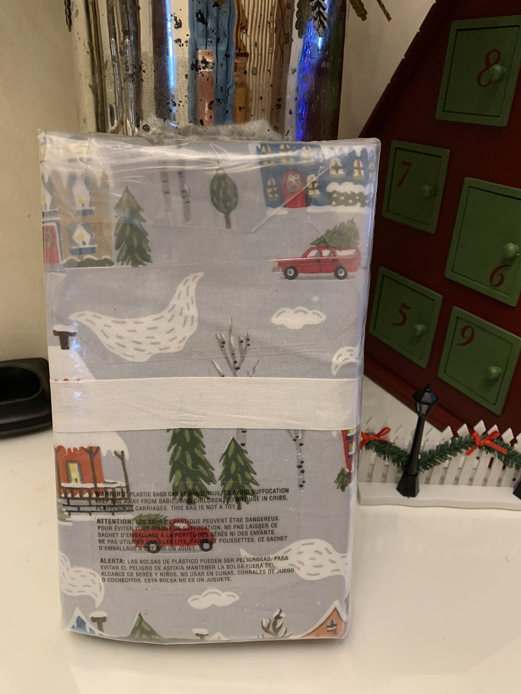 Pottery Barn Holiday winter village pillowcase Christmas SET 2 Gift Disney kid =