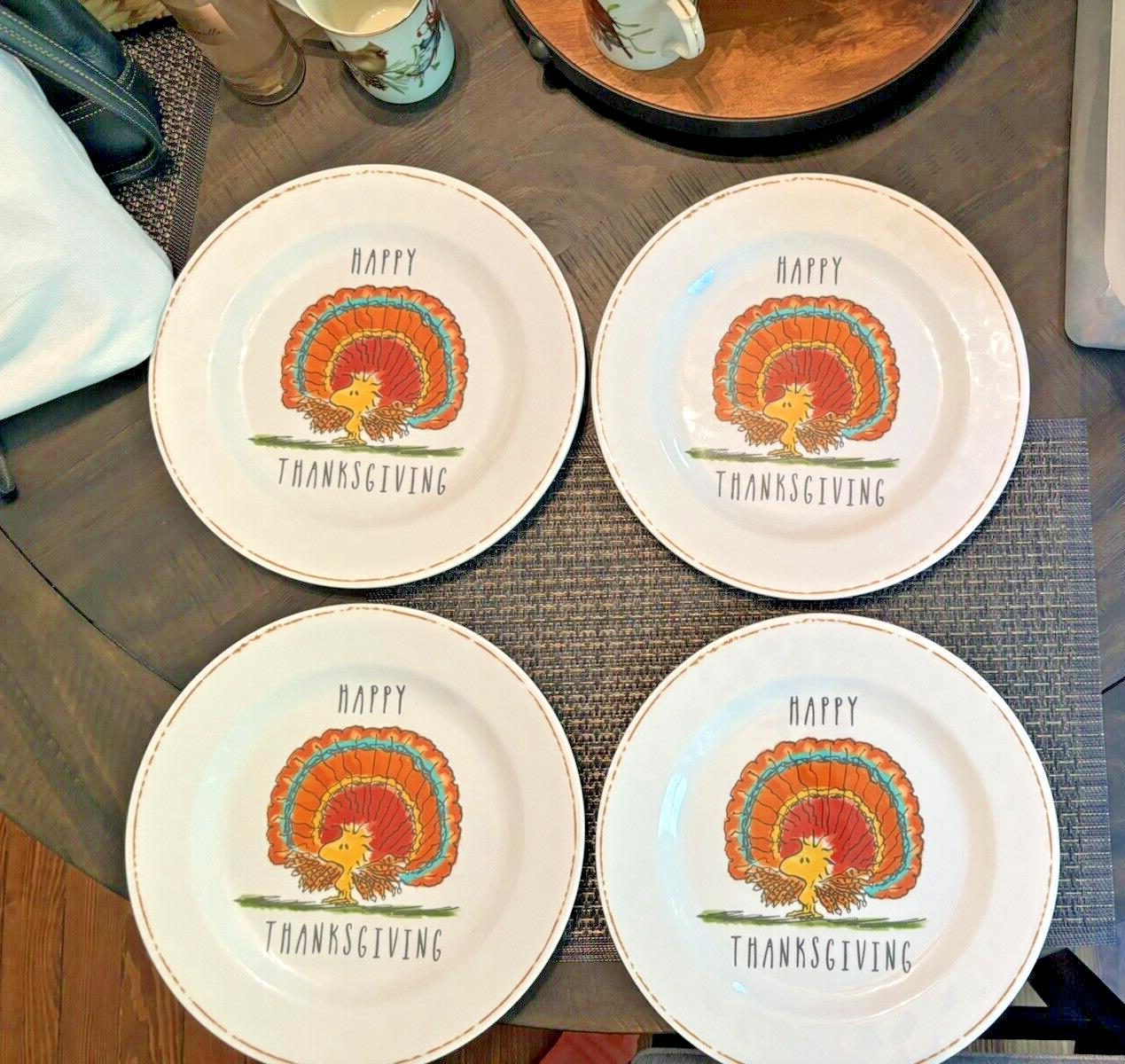 Disney Snoopy Pottery Barn Holiday DINNER SET Peanuts Plate Thanksgiving party