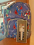 Pottery Barn school Disney Marvel comic batman Spiderman Backpack + Lunch bag .