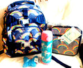 Disney School Pottery barn backpack rainbow star+LUNCH box+WATER bottle girl .