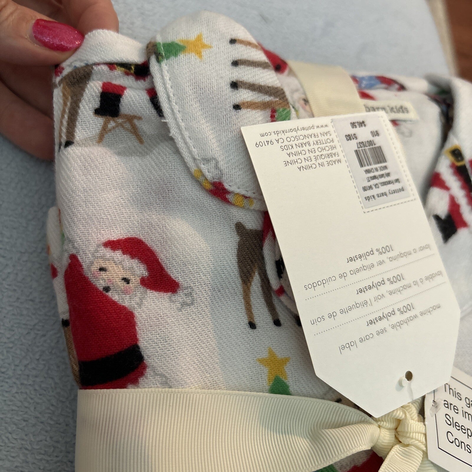 Pottery Barn Holiday Disney Rudolph Pajama , school gift Christmas Santa Deer [