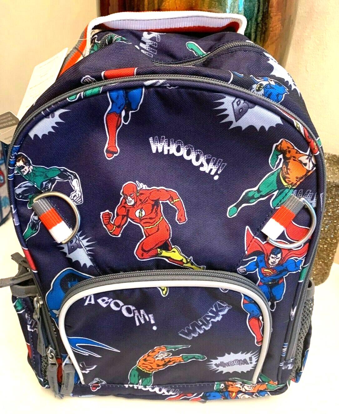 Pottery Barn school Disney Marvel comic batman Spiderman Backpack + Lunch bag .
