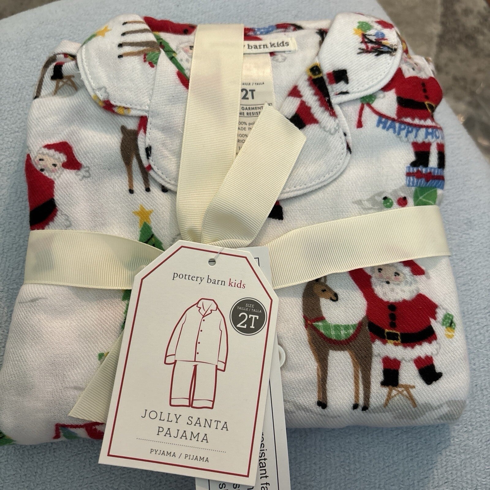 Pottery Barn Holiday Disney Rudolph Pajama , school gift Christmas Santa Deer [
