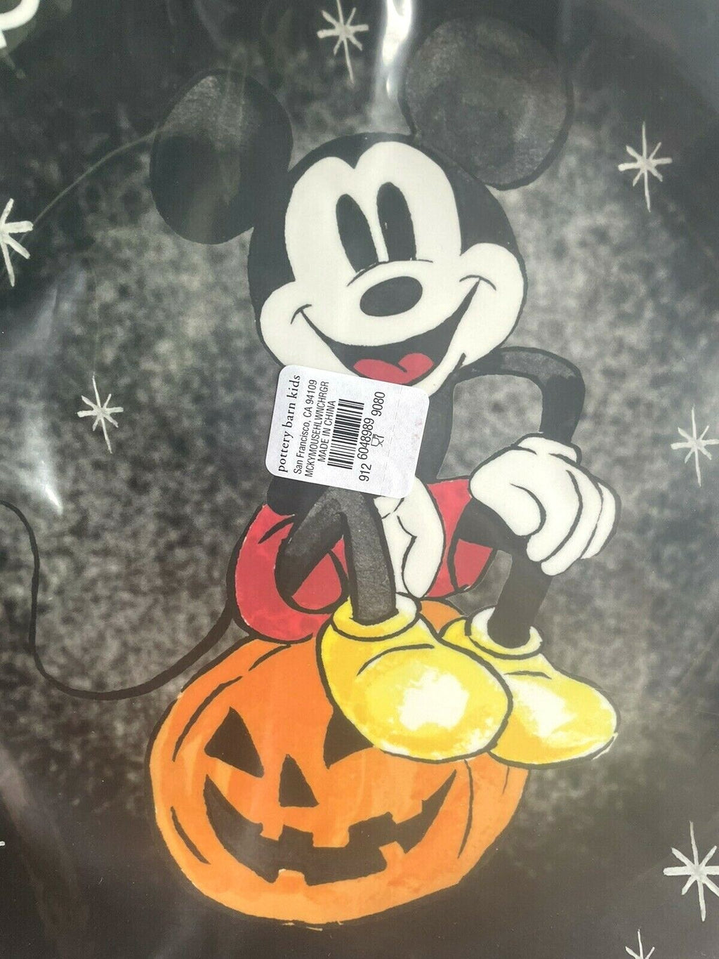 Disney Pottery Barn Plate Mickey Mouse Halloween Peanuts holiday party school r