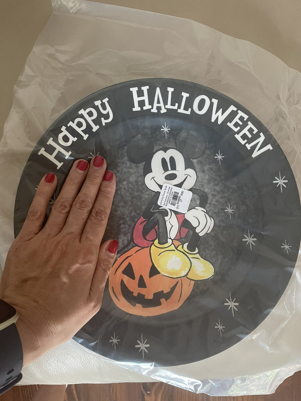 Disney Pottery Barn Plate Mickey Mouse Halloween Peanuts holiday party school r