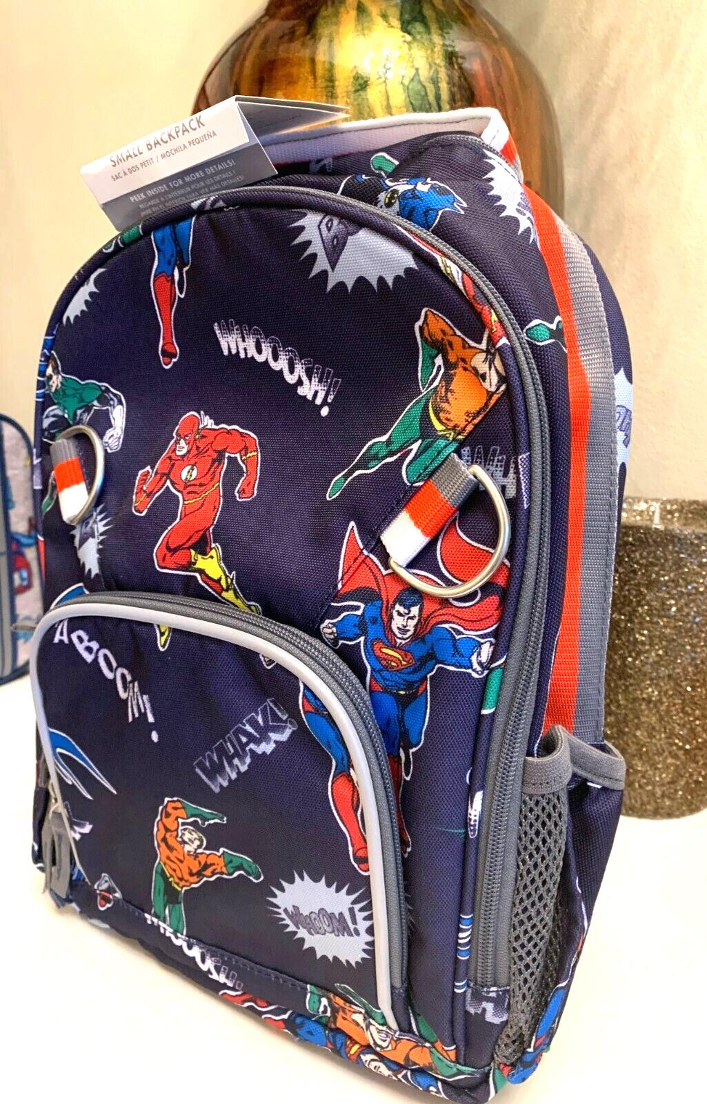 Pottery Barn school Disney Marvel comic batman Spiderman Backpack + Lunch bag .