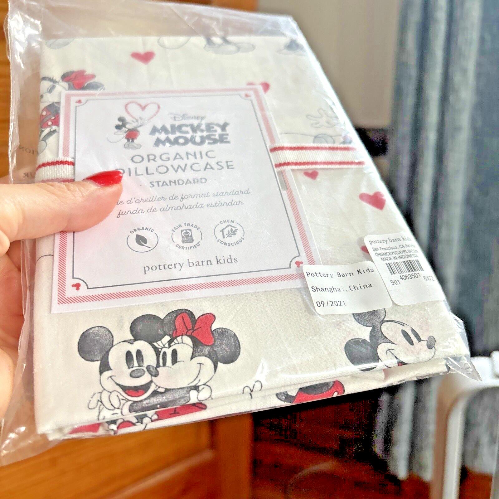Disney Pottery Barn Mickey Minnie Mouse Floral Monique holiday Bed SET 2 m