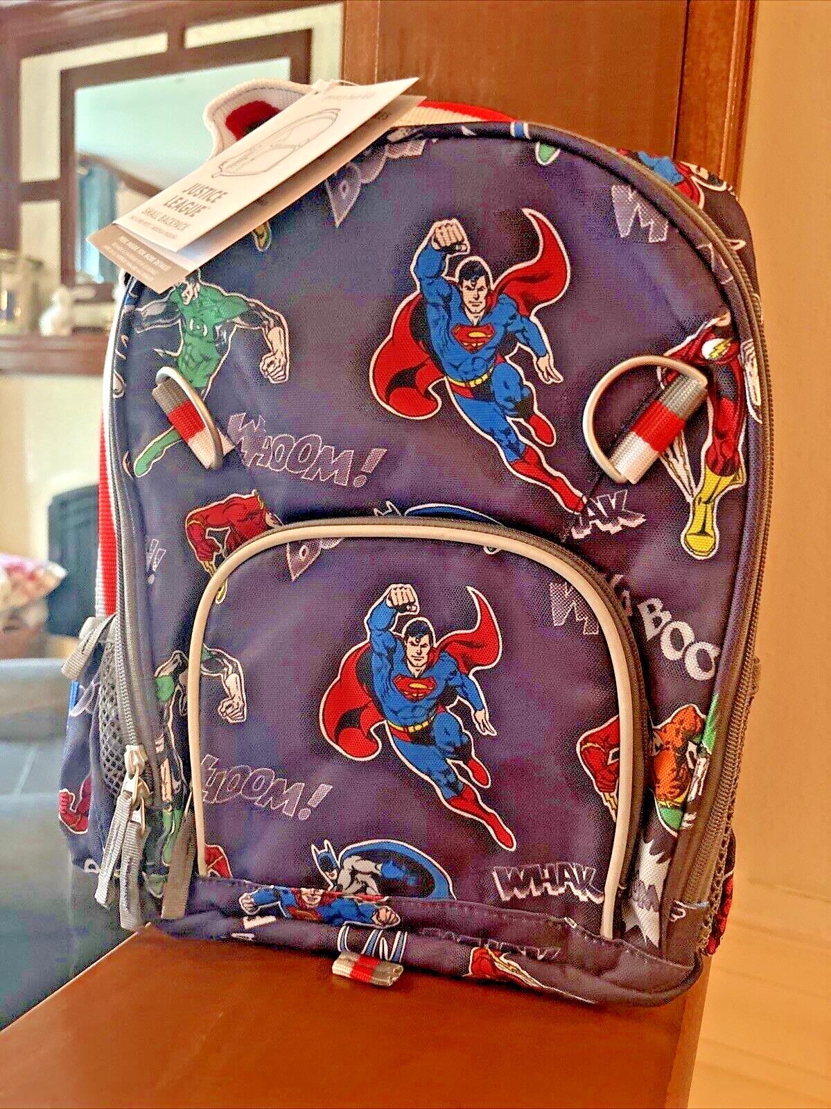 Pottery Barn school Disney Marvel comic batman Spiderman Backpack + Lunch bag .