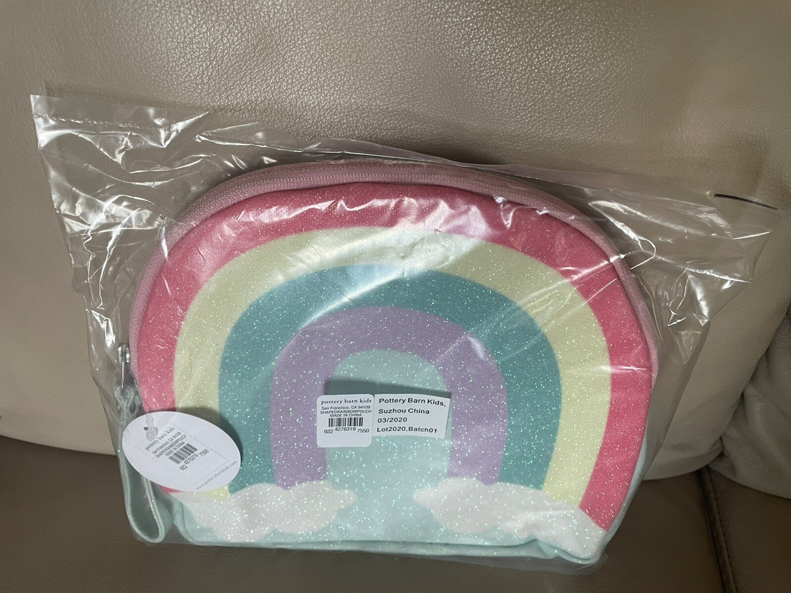 Pottery Barn PENCIL CASE bag school girl disney princess rainbow heart kid .