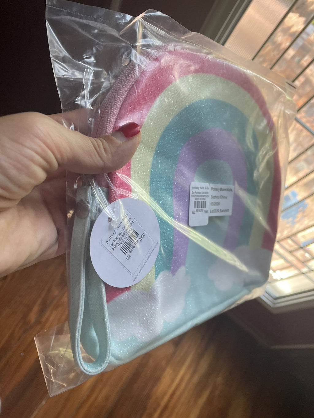 Pottery Barn PENCIL CASE bag school girl disney princess rainbow heart kid .