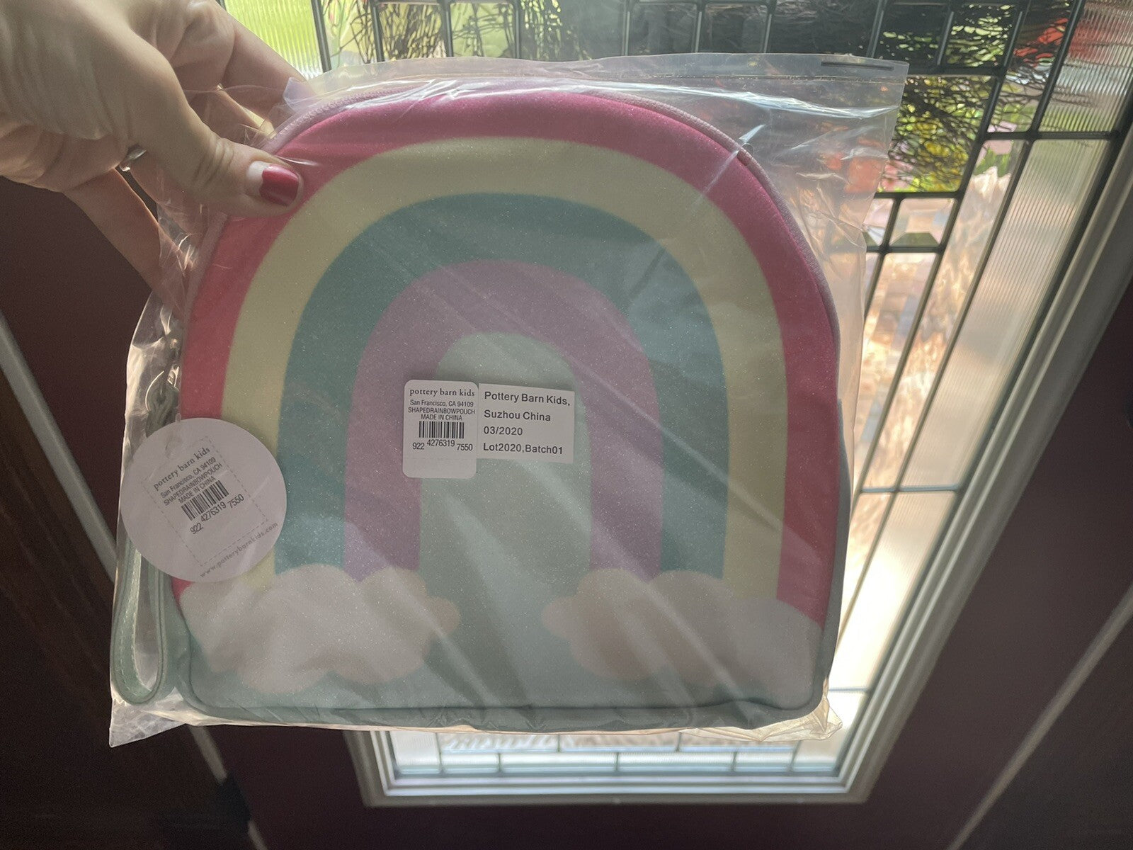 Pottery Barn PENCIL CASE bag school girl disney princess rainbow heart kid .