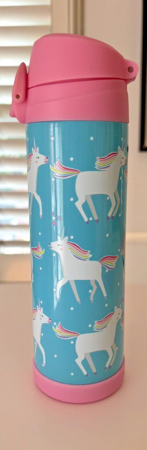 school Pottery barn kids Disney WATER BOTTLE Rainbow UNICORN travel girl pony .