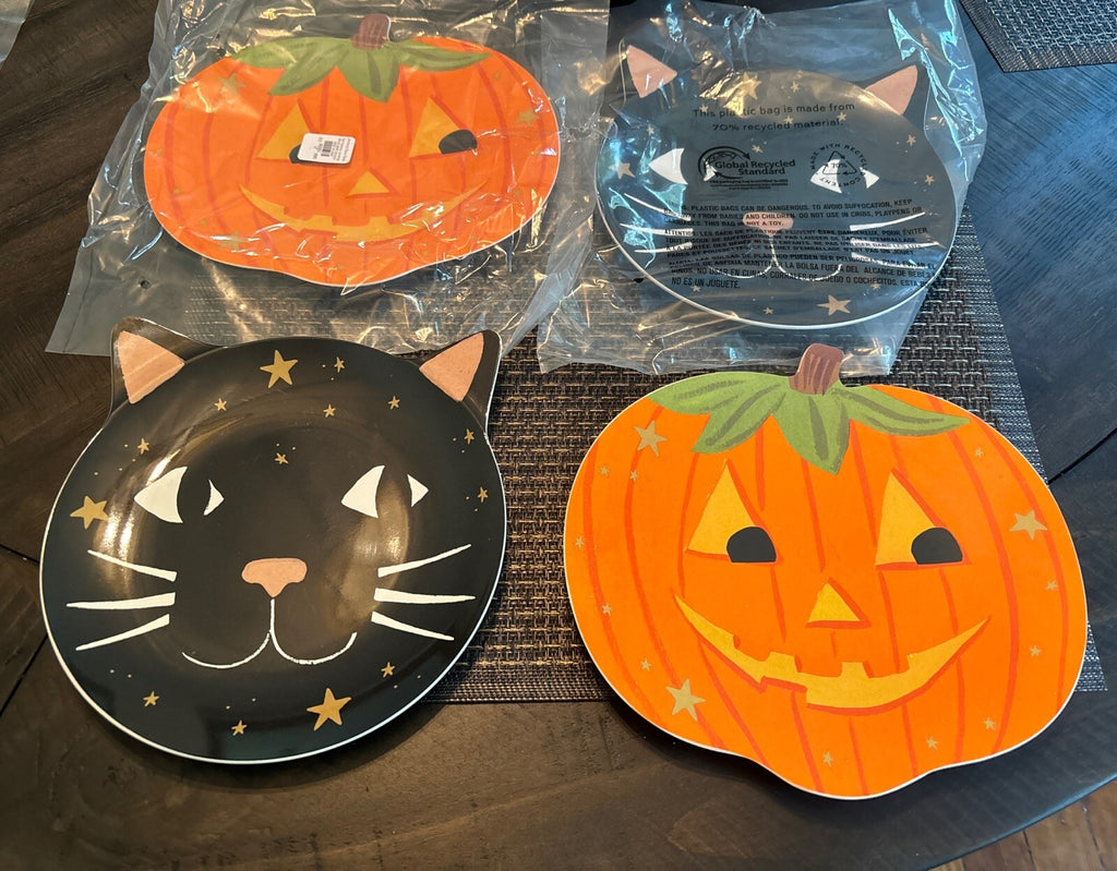 Pottery Barn Halloween Holiday party Black Cat Pumpkin Disney school kid SET 4 1