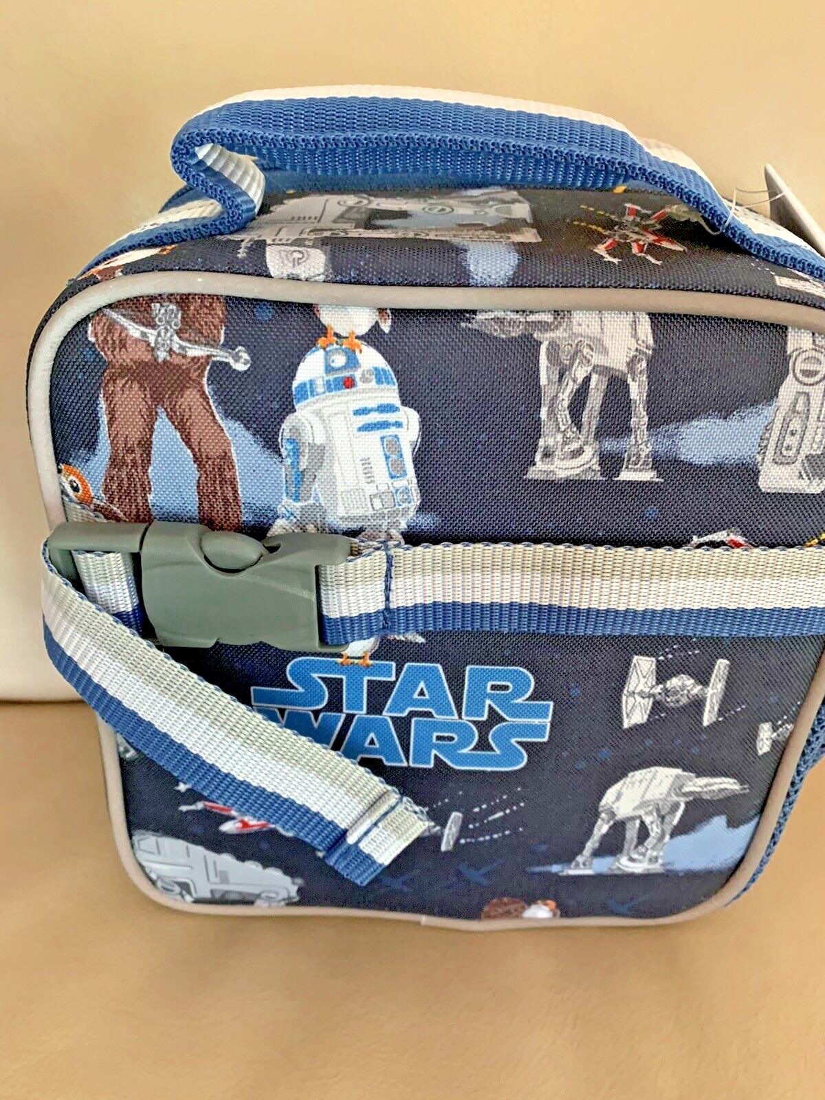 Pottery Barn Disney school LUNCH BAG STAR WARS jedi droid space boy travel 1