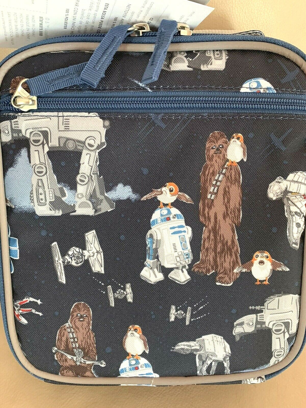Pottery Barn Disney school LUNCH BAG STAR WARS jedi droid space boy travel 1