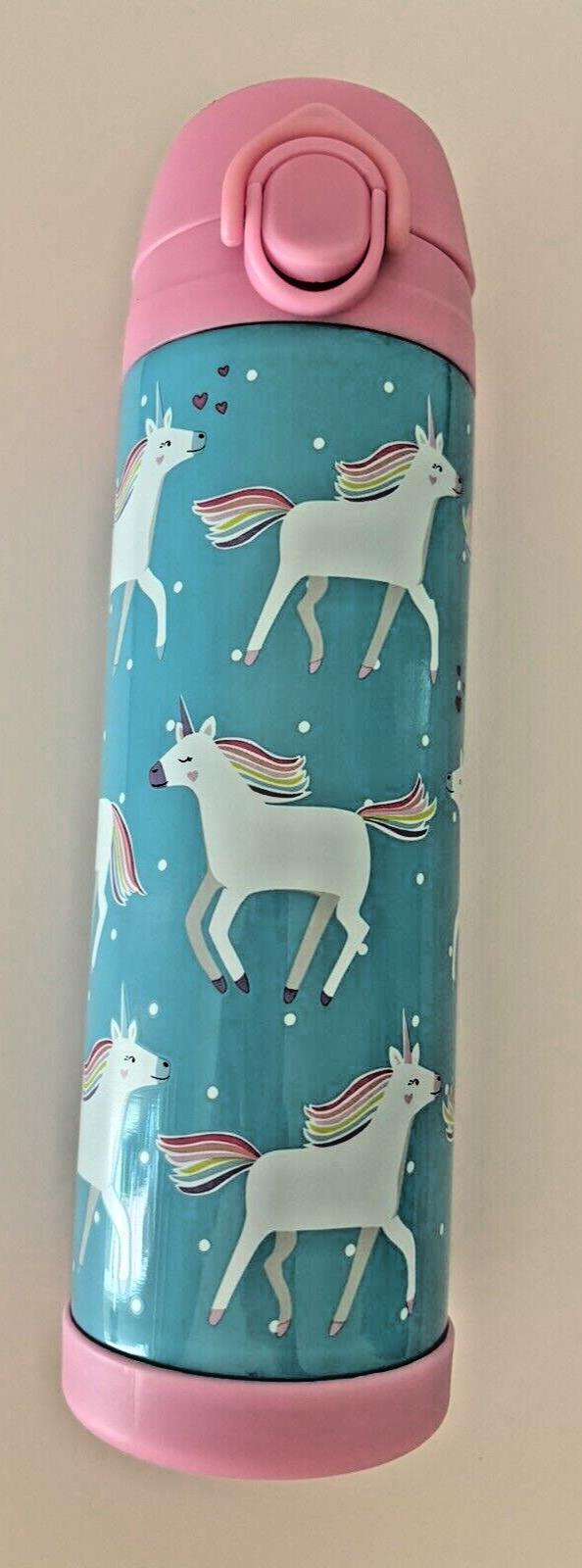 school Pottery barn kids Disney WATER BOTTLE Rainbow UNICORN travel girl pony .