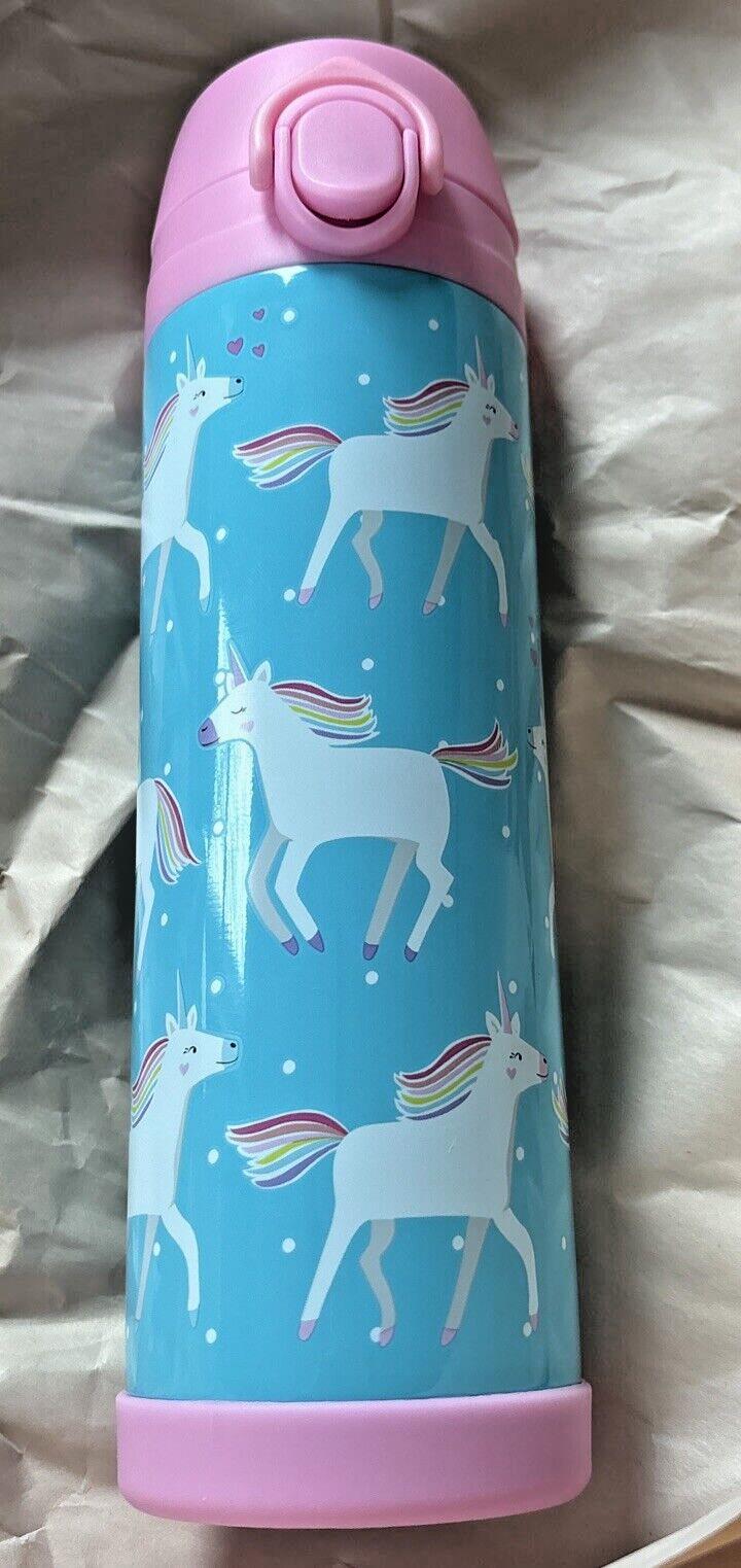 school Pottery barn kids Disney WATER BOTTLE Rainbow UNICORN travel girl pony .