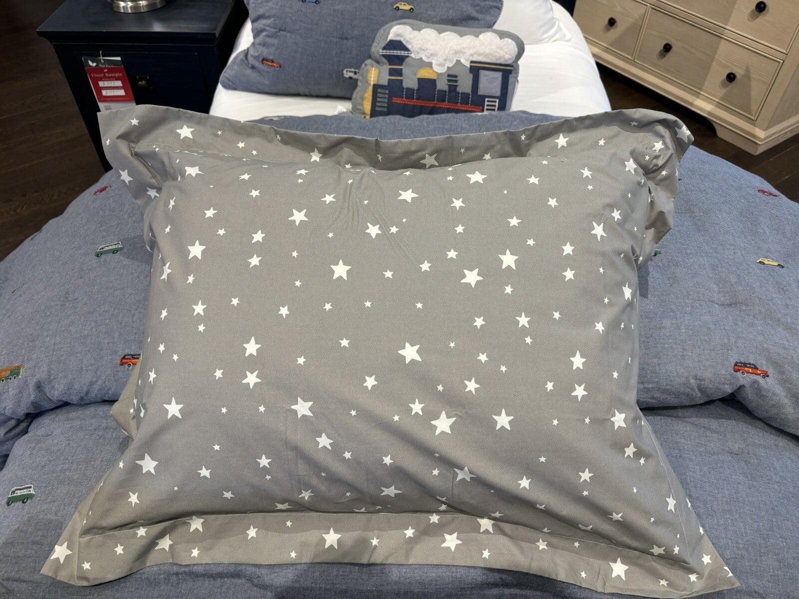 Pottery Barn  Christmas Pillowcase + Star Sham Glow Dark holiday disney SET 2 y