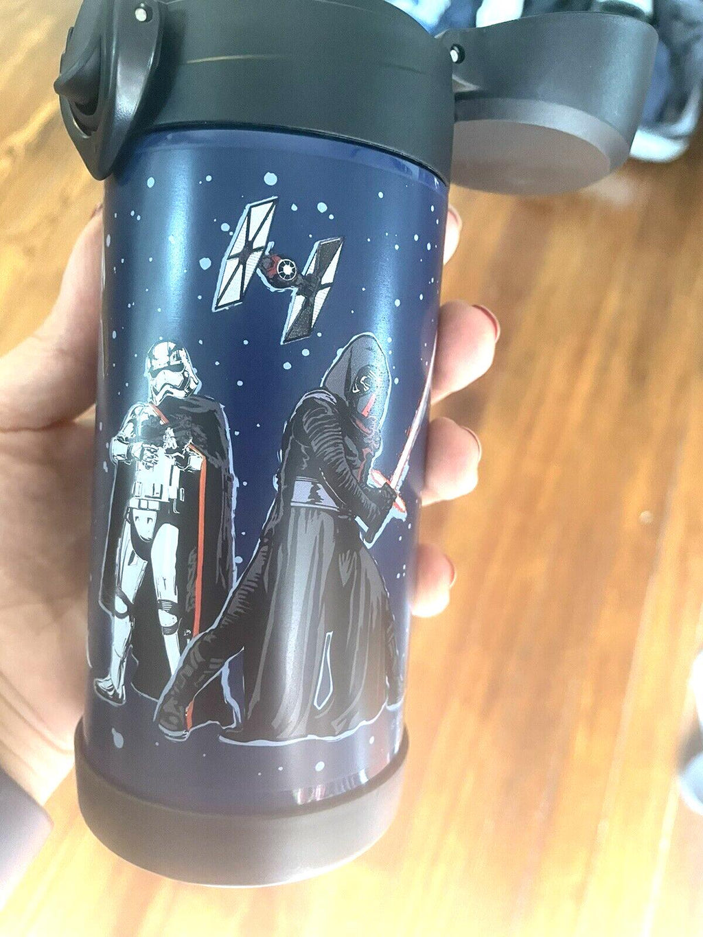 school Pottery barn STAR WARS Solo Water bottle jedi spaceship Travel storm .
