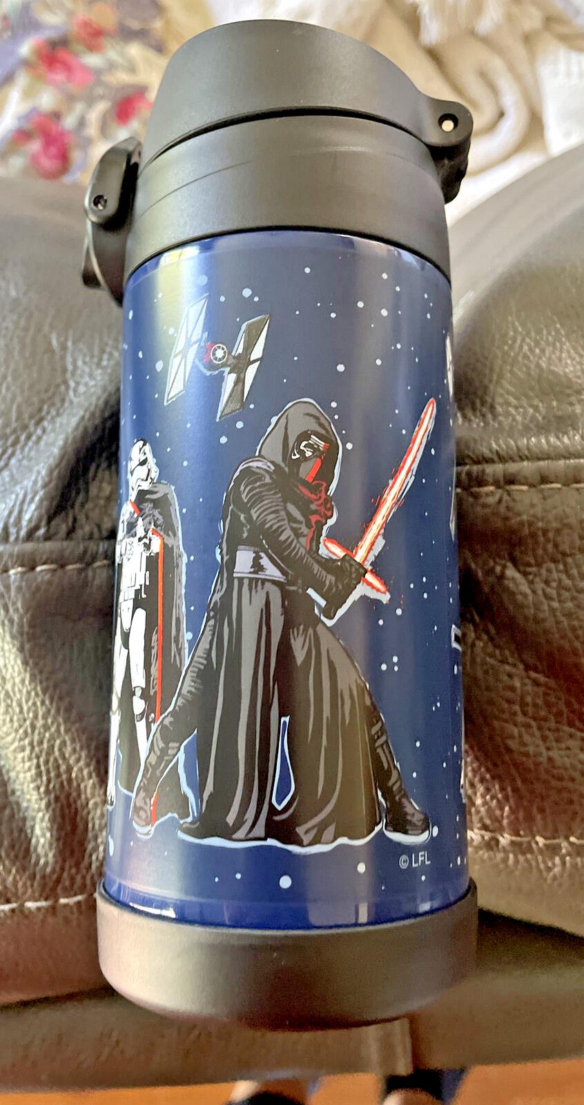 school Pottery barn STAR WARS Solo Water bottle jedi spaceship Travel storm .