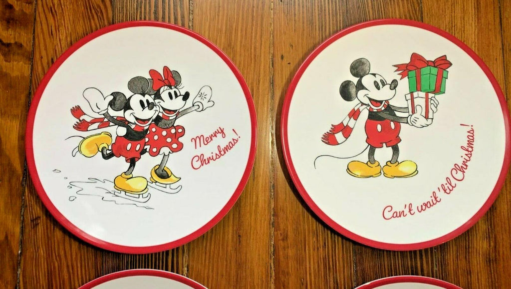 Pottery Barn DINNER SET Mickey Mouse Christmas holiday party PLATE Disney School