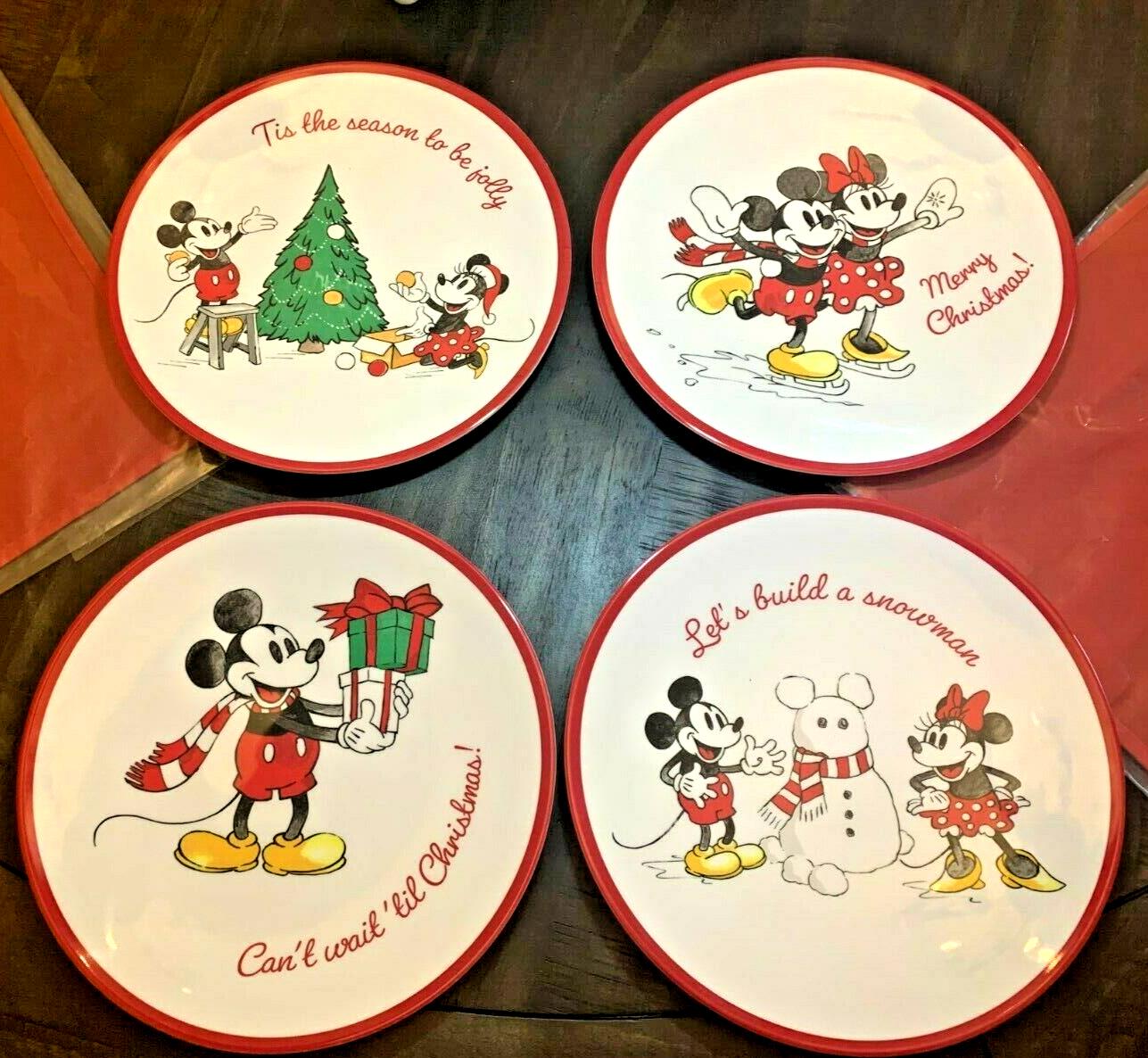 Pottery Barn DINNER SET Mickey Mouse Christmas holiday party PLATE Disney School