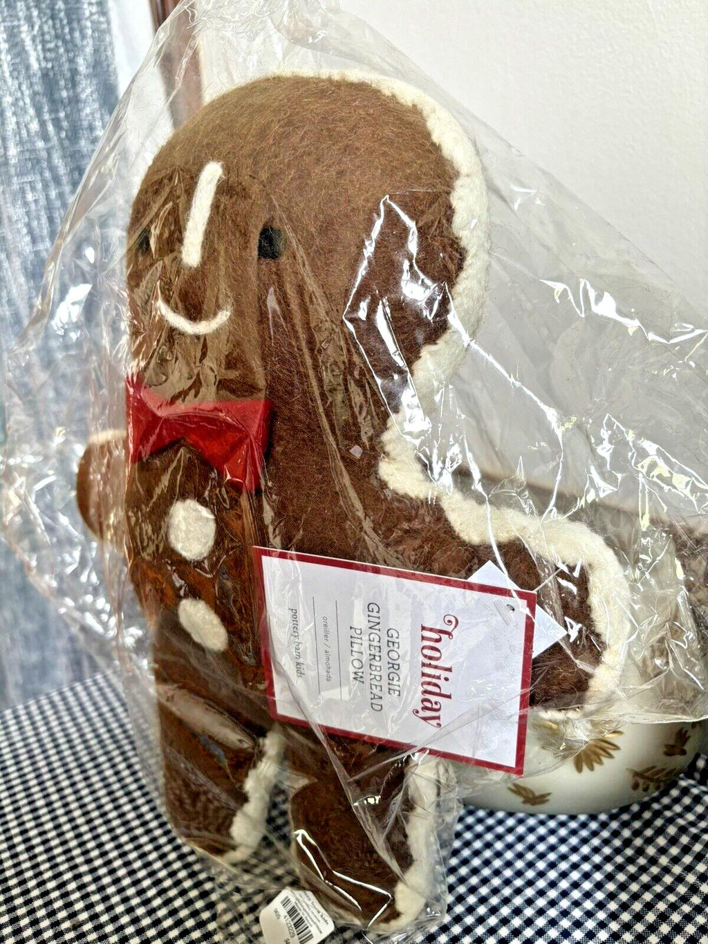 Pottery Barn Gingerbread Christmas Disney Holiday pillow gift Birthday kid r
