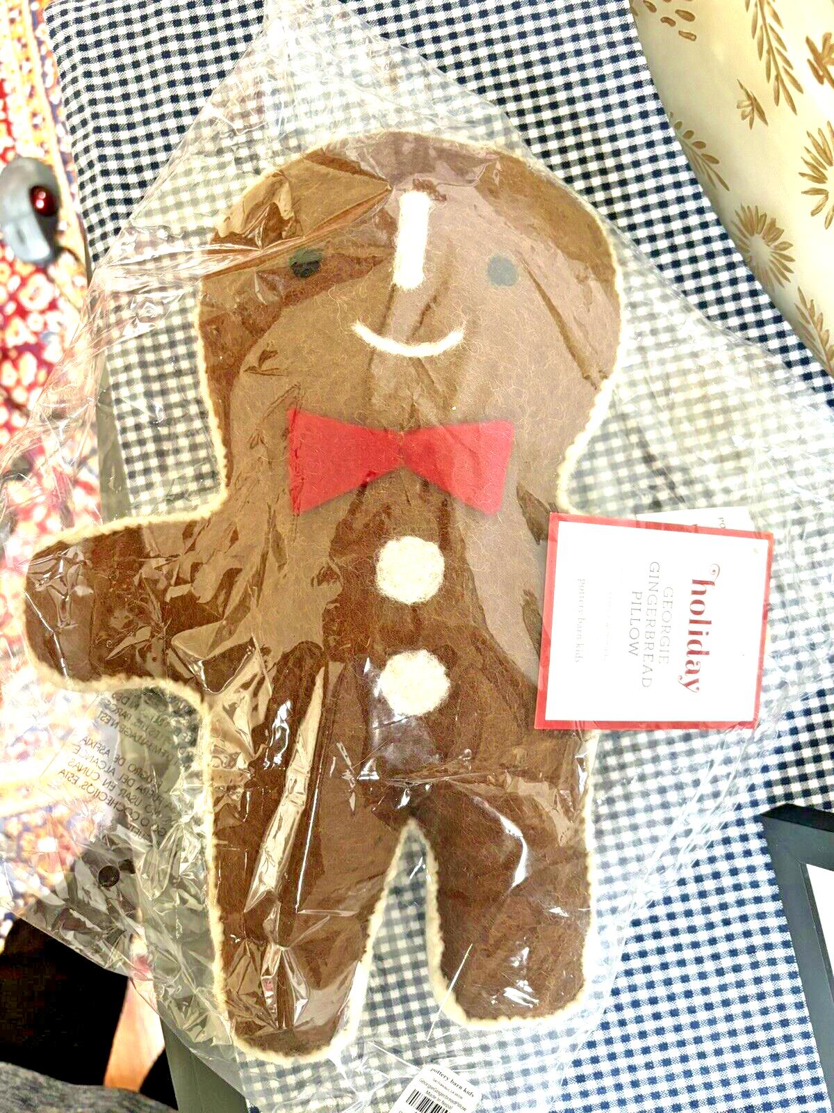 Pottery Barn Gingerbread Christmas Disney Holiday pillow gift Birthday kid r